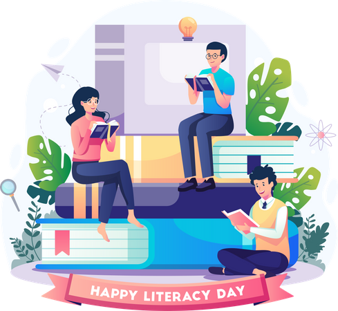 International Literacy day Illustration