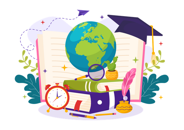International Literacy Day  イラスト
