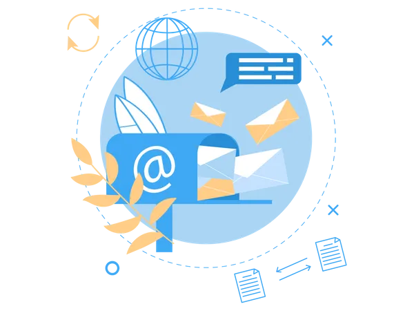 International Mailing Service Illustration