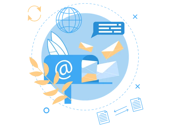 International Mailing Service  Illustration