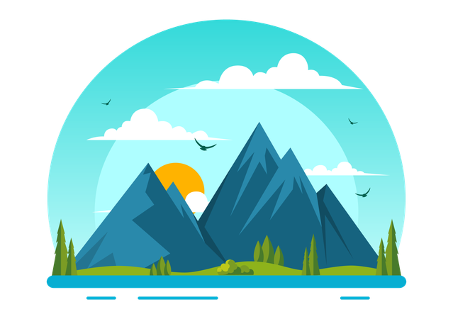 International Mountain Day  Illustration