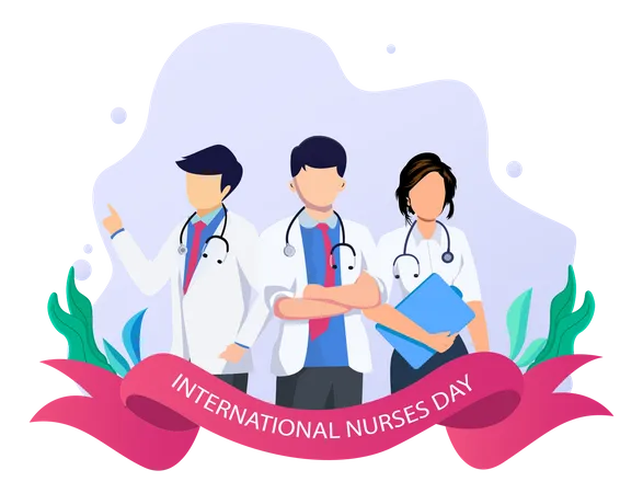 Vector Illustration Of International Nurse Day Concept Illustration