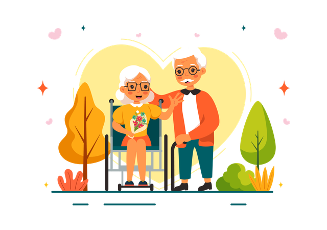 International Older Persons  Illustration