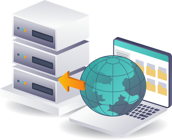 Systèmes de données de serveurs informatiques internationaux  Illustration