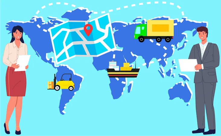 International Shipping service  Illustration