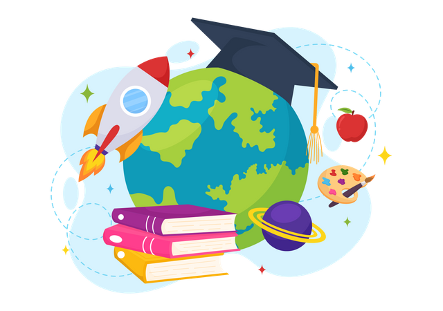 International Students Day  イラスト