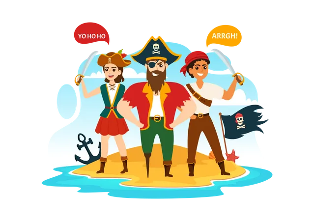 International Talk Like A Pirate Day  Illustration
