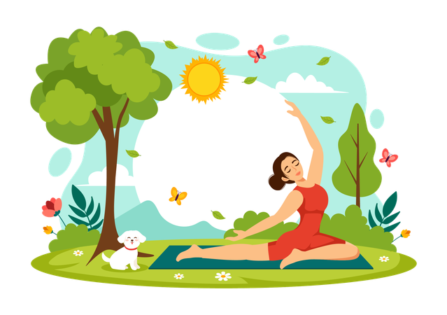 International Yoga Day  Illustration