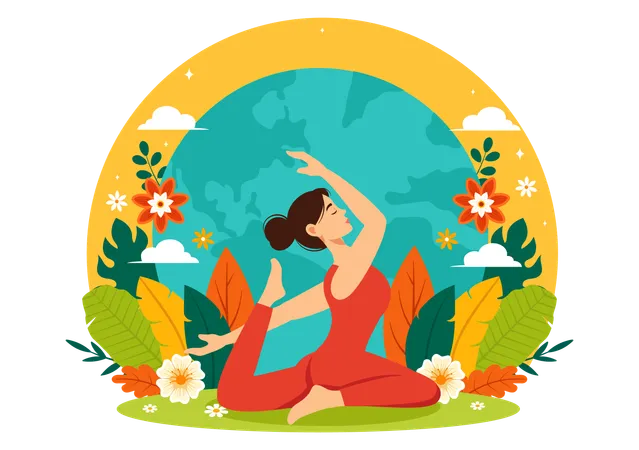 International Yoga Day  Illustration