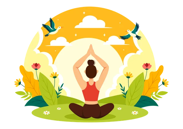 International Yoga Day  Illustration