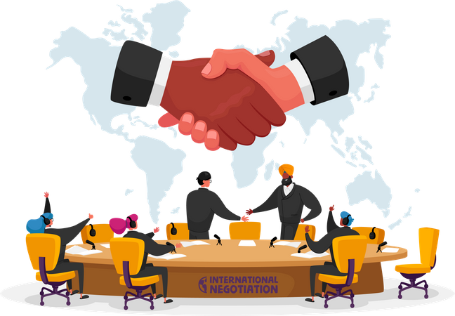 Internationale Verhandlungen  Illustration