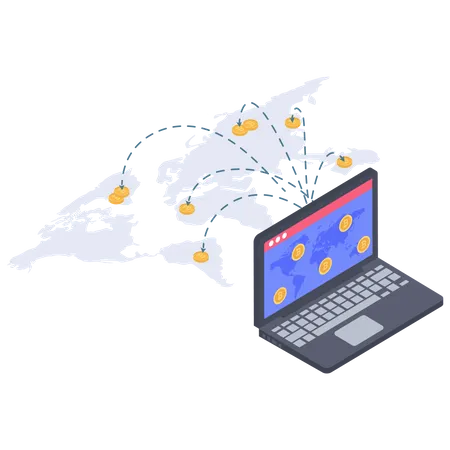 Internationaler Umgang mit Kryptowährungen  Illustration