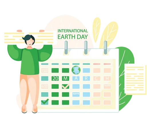 Internationaler Tag der Erde  Illustration