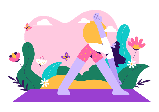 Internationaler Yoga-Tag  Illustration