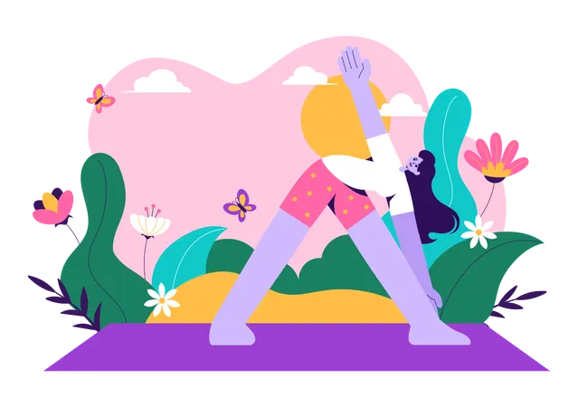 Internationaler Yoga-Tag  Illustration
