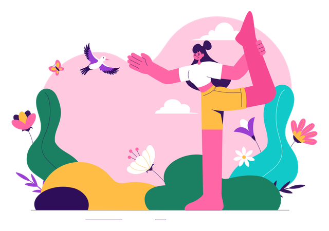 Internationaler Yoga-Tag  Illustration