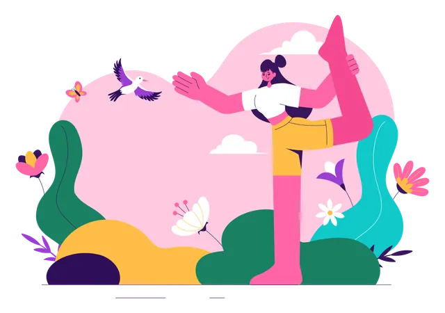 Internationaler Yoga-Tag  Illustration
