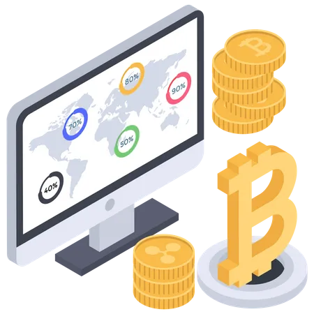 Internationales Bitcoin-Investitionsverhältnis  Illustration