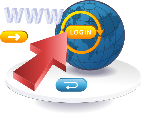 Internet application web login  Illustration