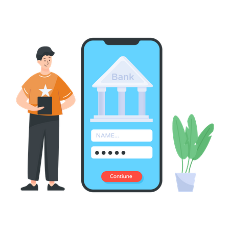 Internet Banking  Illustration