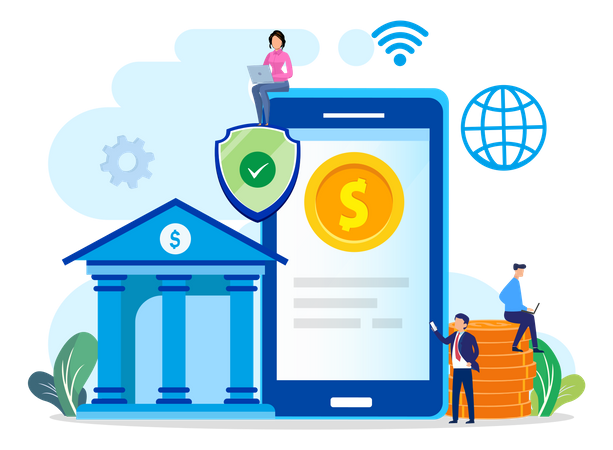 Internet Banking Illustration
