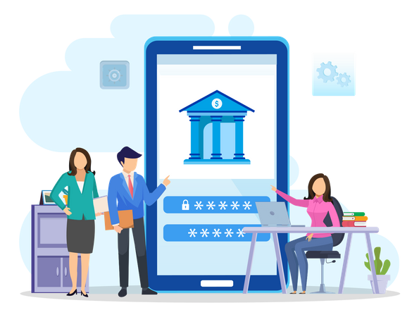 Internet Banking Service  Illustration