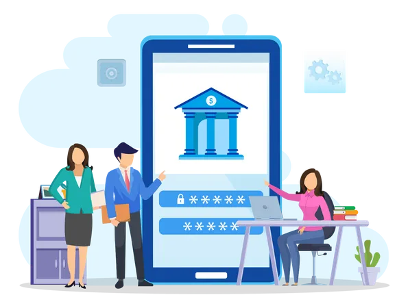 Internet Banking Service  Illustration