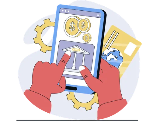 Internet banking system  Illustration