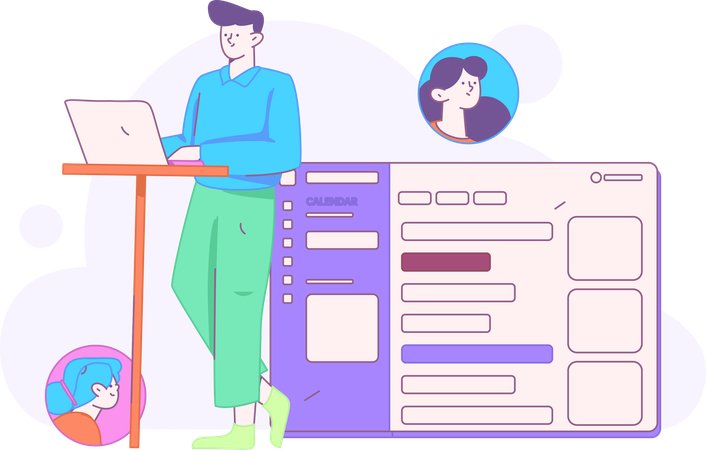 Internet Based Employment Form  Illustration