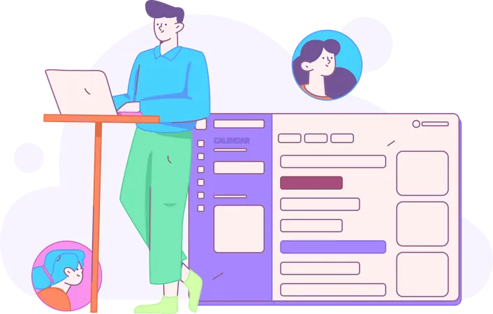 Internet Based Employment Form  Illustration