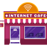 free internet cafe illustrations