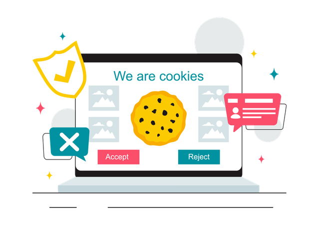 Tecnologia de Cookies da Internet  Ilustração