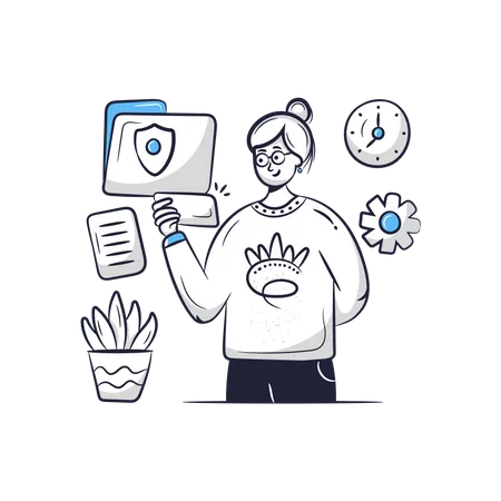 Internet Data Security Illustration