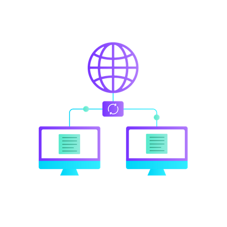 Internet data transfer  Illustration