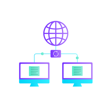 Internet-Datenübertragung  Illustration