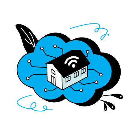 Internet des objets cloud domestique  Illustration