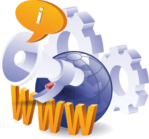 Internet-Informationsweltkampagne  Illustration