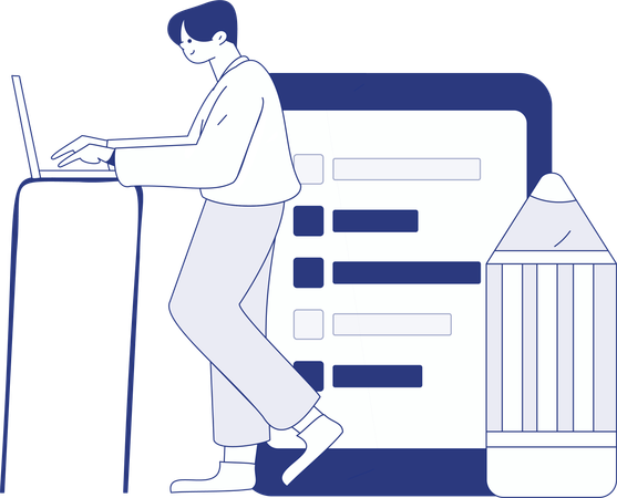 Internet Job Application Form  Illustration