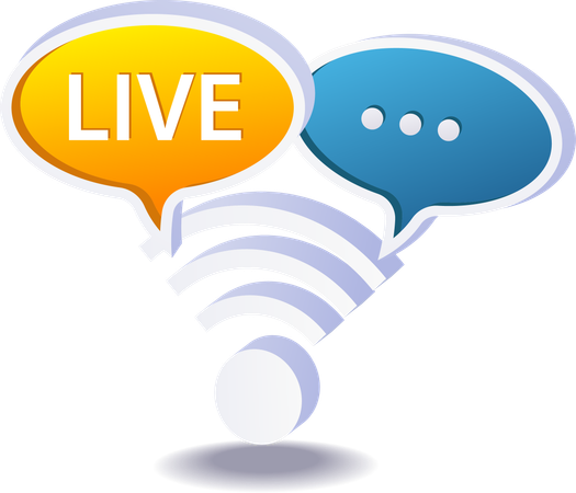 Internet live   communication technology  Illustration