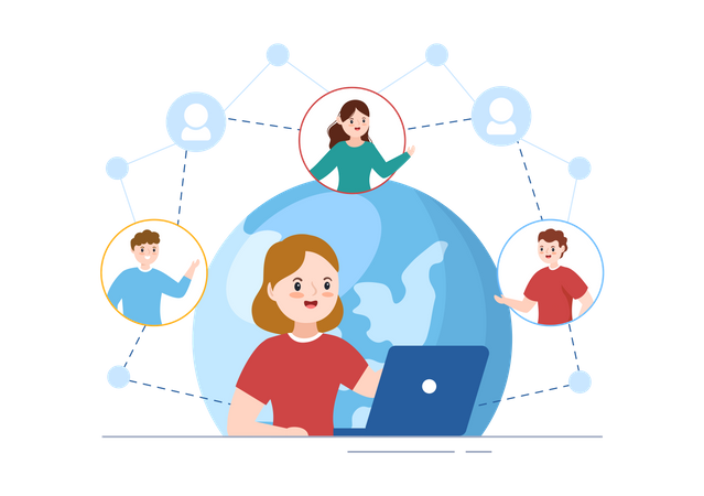 Internet Network Connection  일러스트레이션