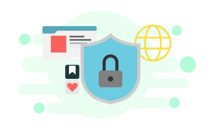 Internet network security Illustration