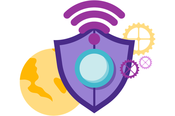 Internet Network Security  Illustration