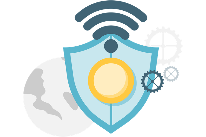 Internet Network Security  Illustration