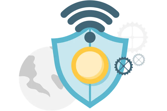 Internet Network Security  Illustration