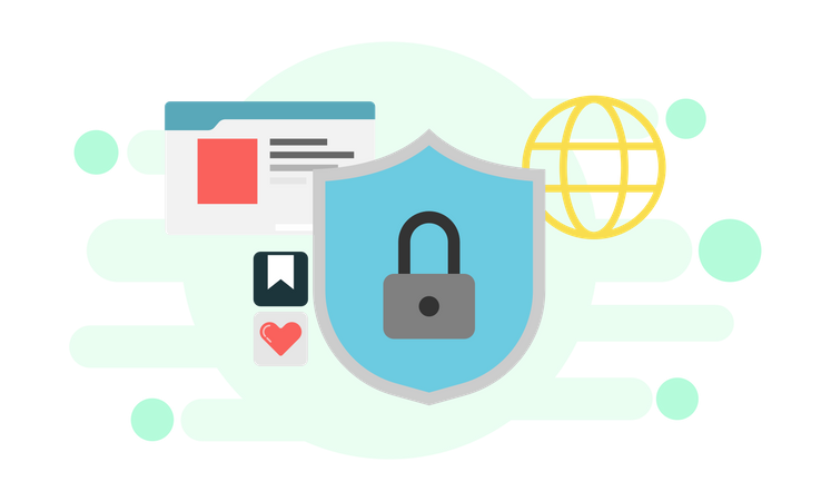 Internet network security  Illustration