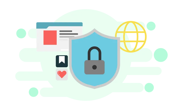 Internet network security  Illustration