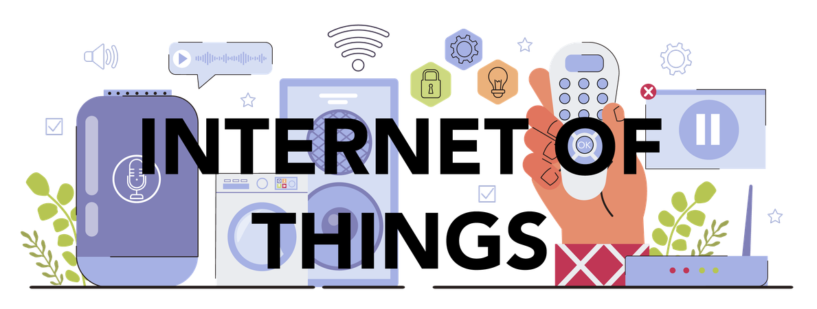 Internet of things and Smart wireless electronics  Illustration