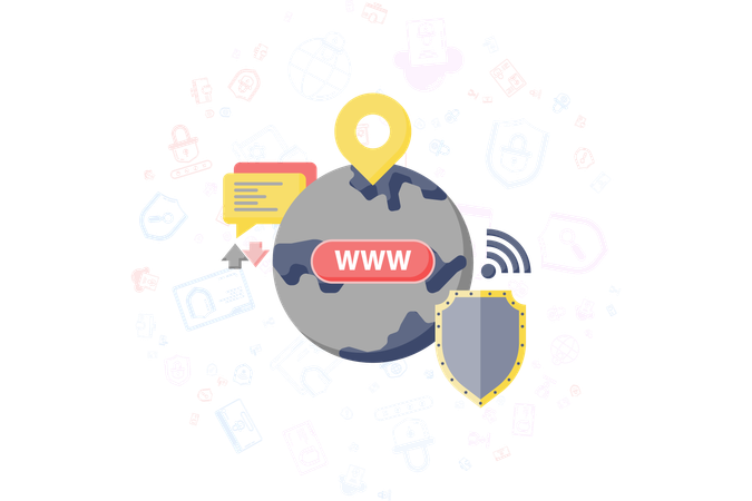 Internet Search Address  Illustration