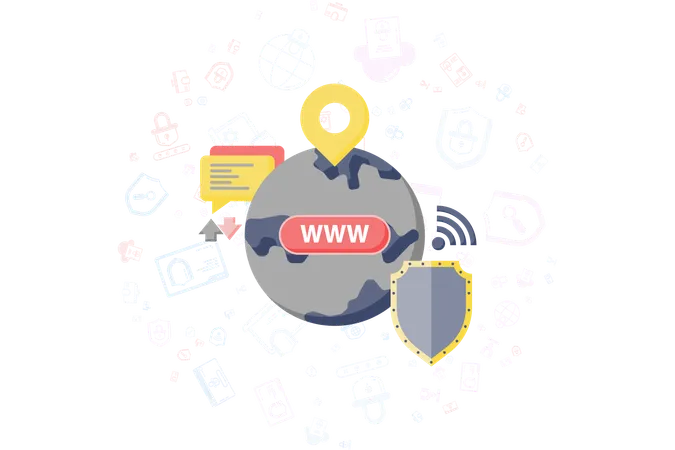 Internet Search Address  Illustration