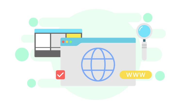 Internet search engine  Illustration